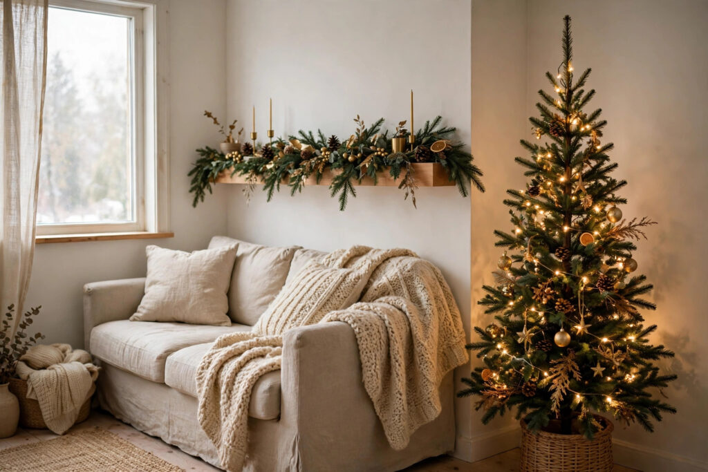 How to Decorate a Small Living Room for Christmas Without Clutter